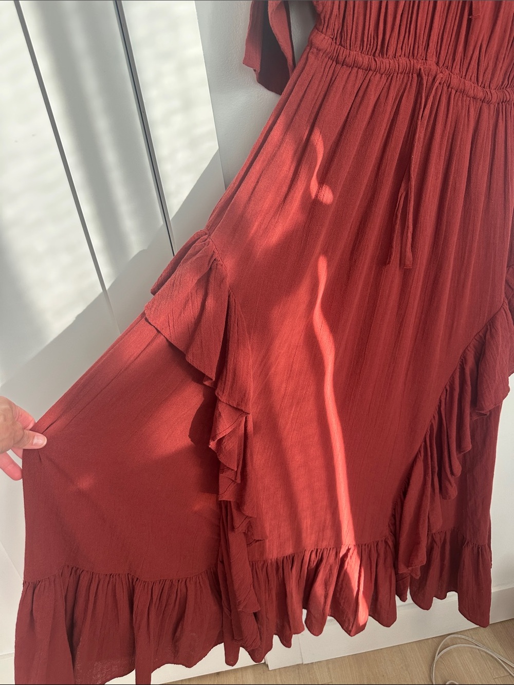 NWT Free People Shore Chic Maxi Dress-Burnt Henna - Picture 8 of 9